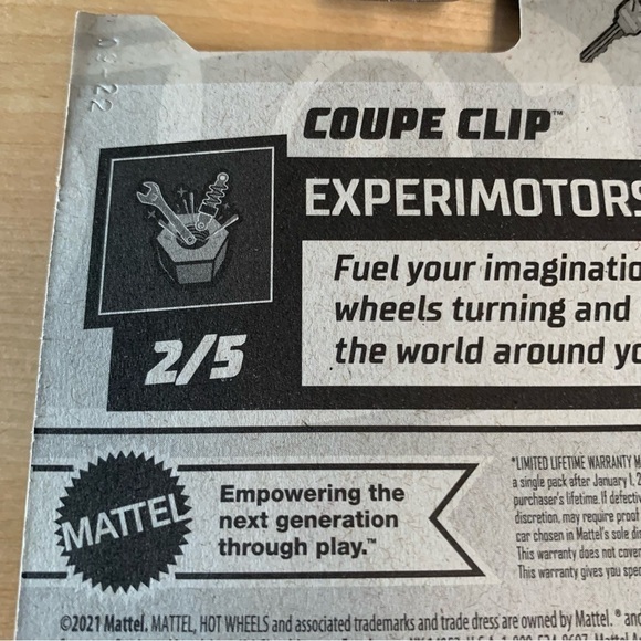 HOT Wheels Coupe Clip (Black) 2023 Experimotors Collectible Die Cast Car NWT - Picture 6 of 9
